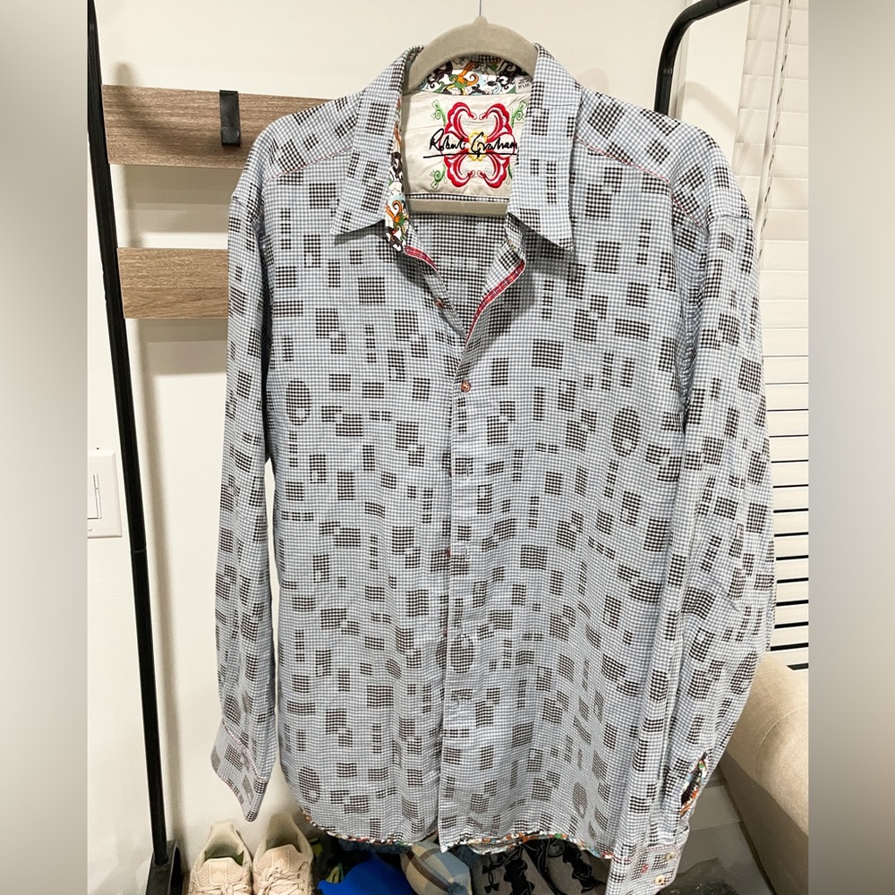 Robert Graham Plaid Pattern Button Down Size XL